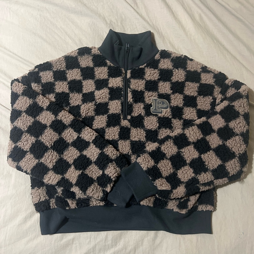 Victoria’s Secret PINK Sherpa Half Zip Pullover Jacket - Picture 1 of 9